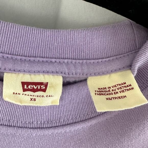 Levi's Light Purple Graphic Salinas Crewneck Sweatshirt Size XS - Picture 4 of 6